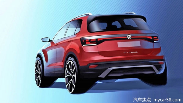或10月亮相 曝大众T-Cross量产版设计图