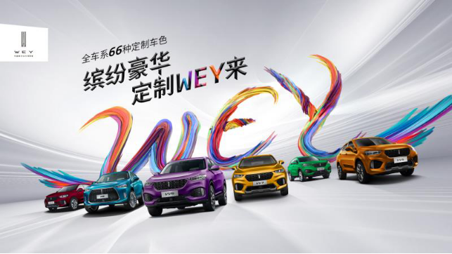 WEY全系车型“车身颜色定制服务”炫酷来袭