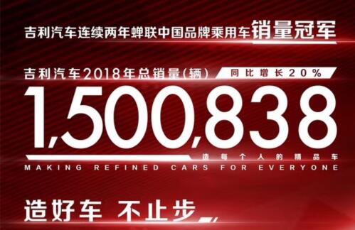 超越五大合资系SUV 博越2018年销量破25万辆