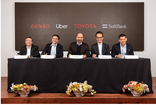 电装携手丰田、软银向Uber自动驾驶部门注资10亿美元