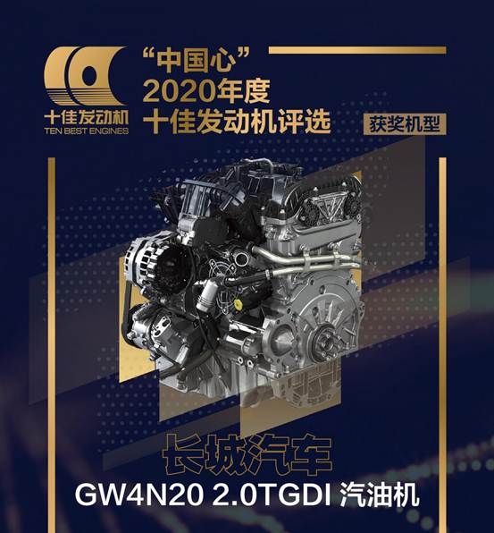 说明: GW4N20发动机入选“中国心”2020年度十佳发动机