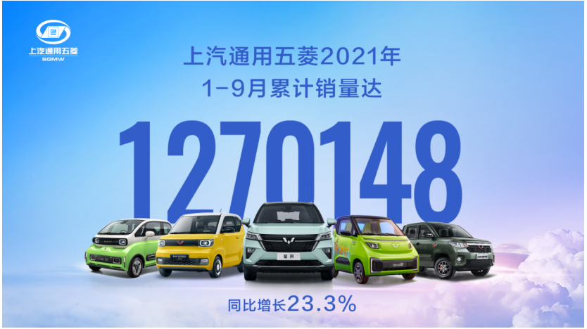 中国五菱1-9月销量达1270148台！ 