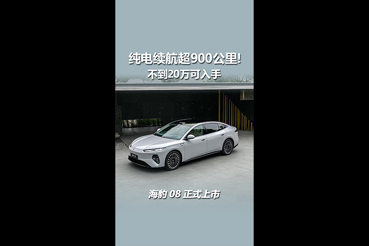 纯电续航超900公里！海豹08正式上市，不到20万可入手